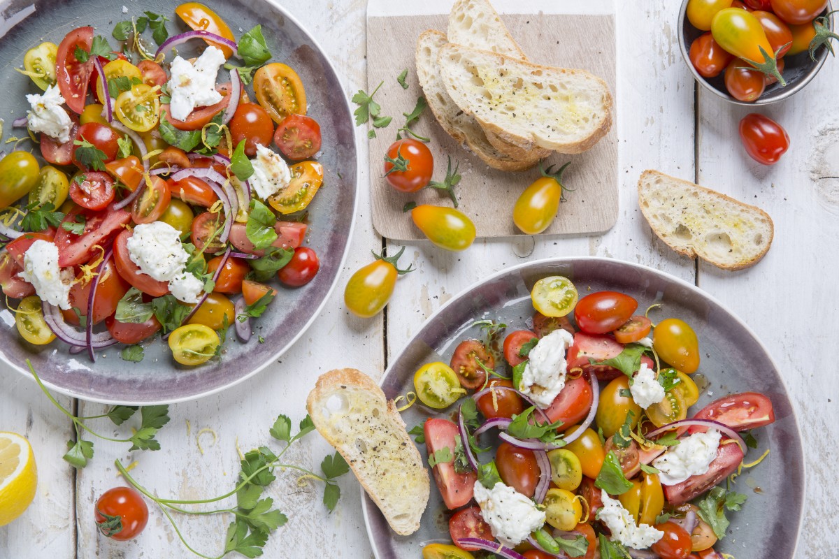 straf ethiek Vernederen Salade met granaatappel, buffelmozzarella en tomaat | Love my Salad