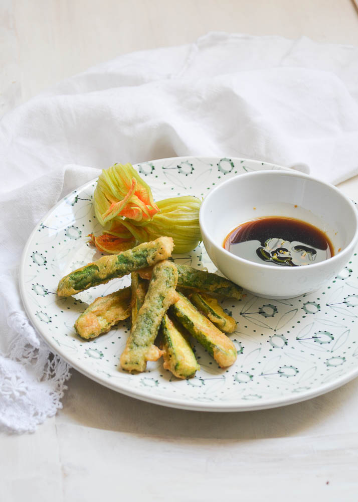 Calabacines baby en tempura italiana