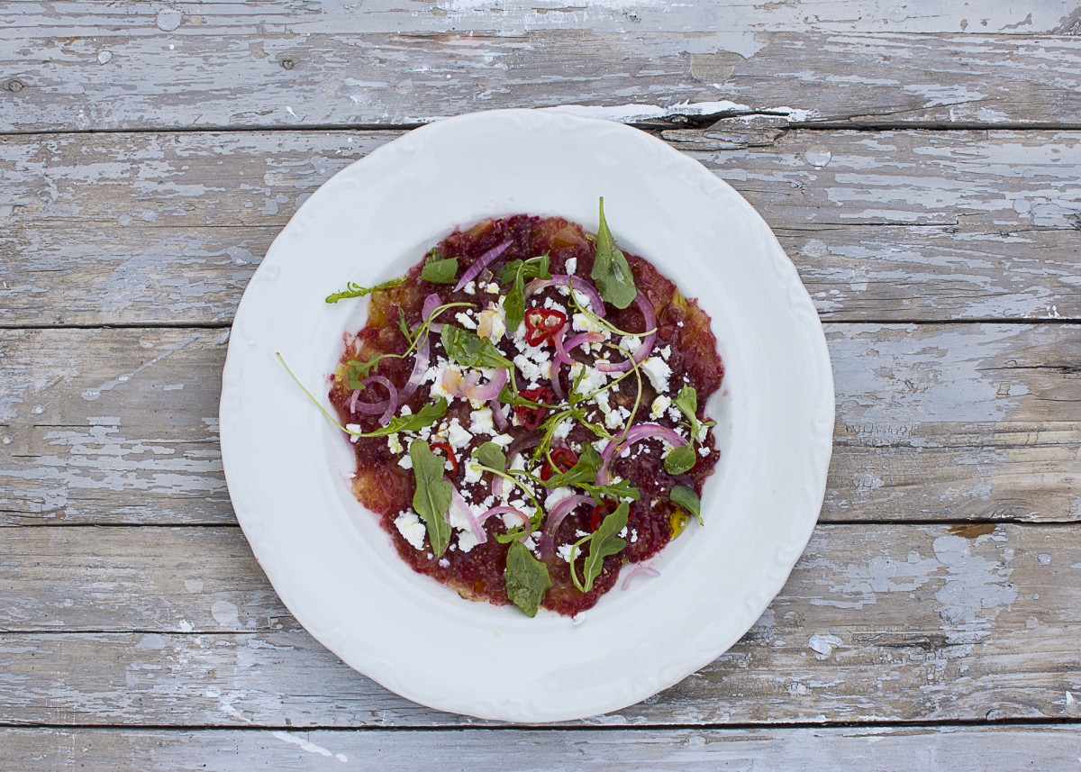 Carpaccio de higos y feta