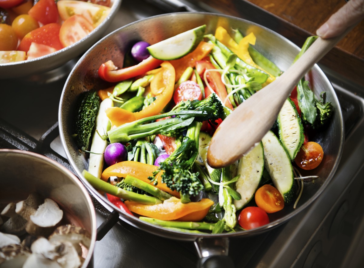 Cooking vegetables Cooking vegetables