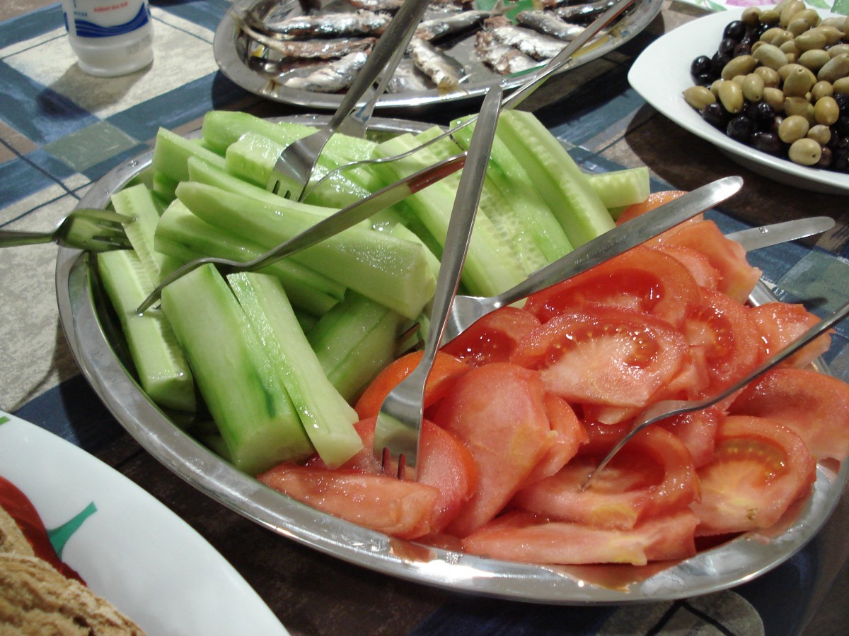 cucumber and tomato snacks