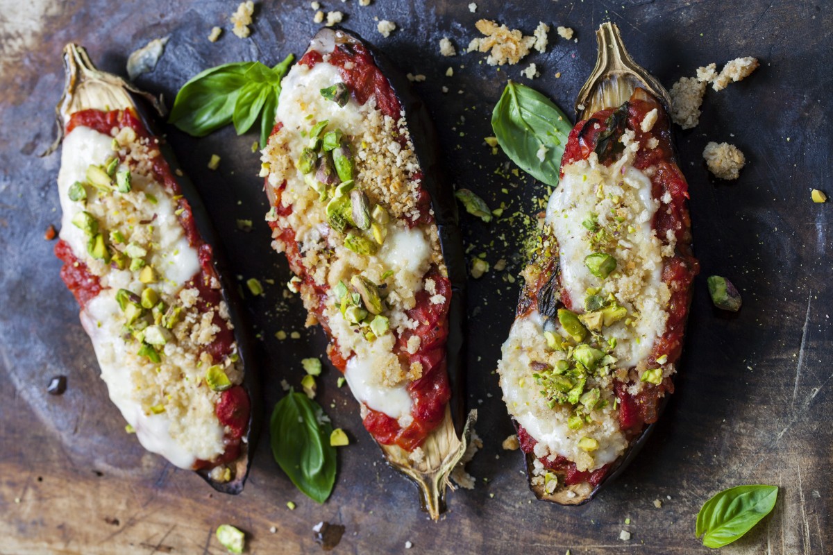 gegrilde aubergines