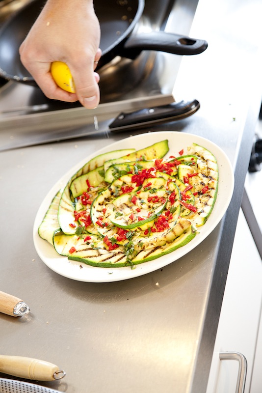 Fiery grilled zucchini