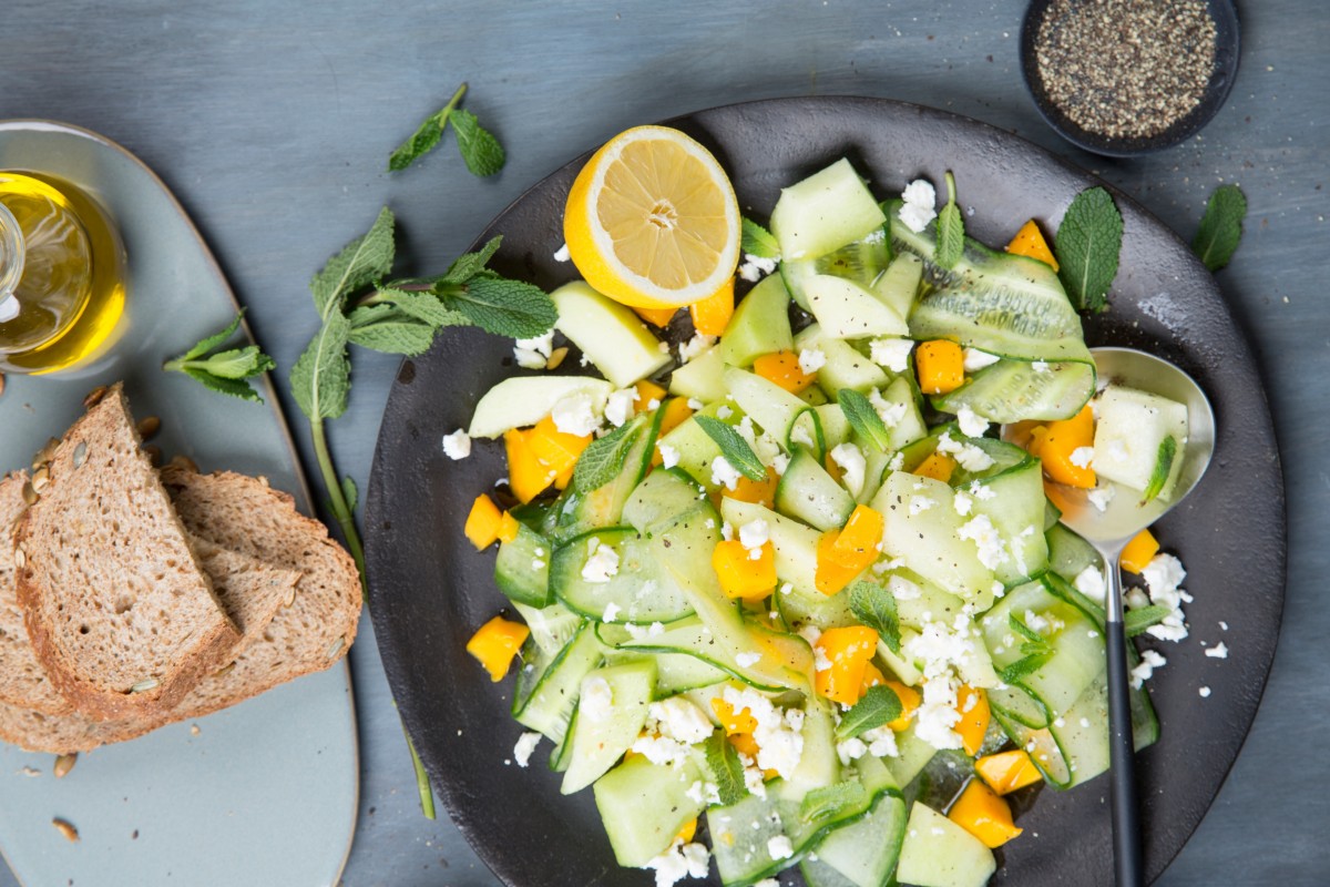 melon salad with cucumber