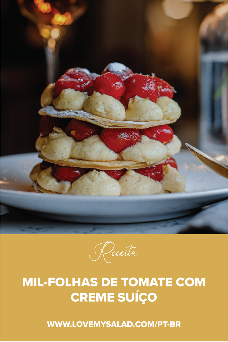 mil-folhas de tomatinho com creme suíço