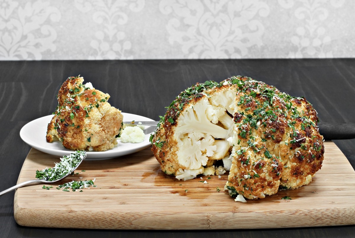 whole roasted cauliflower