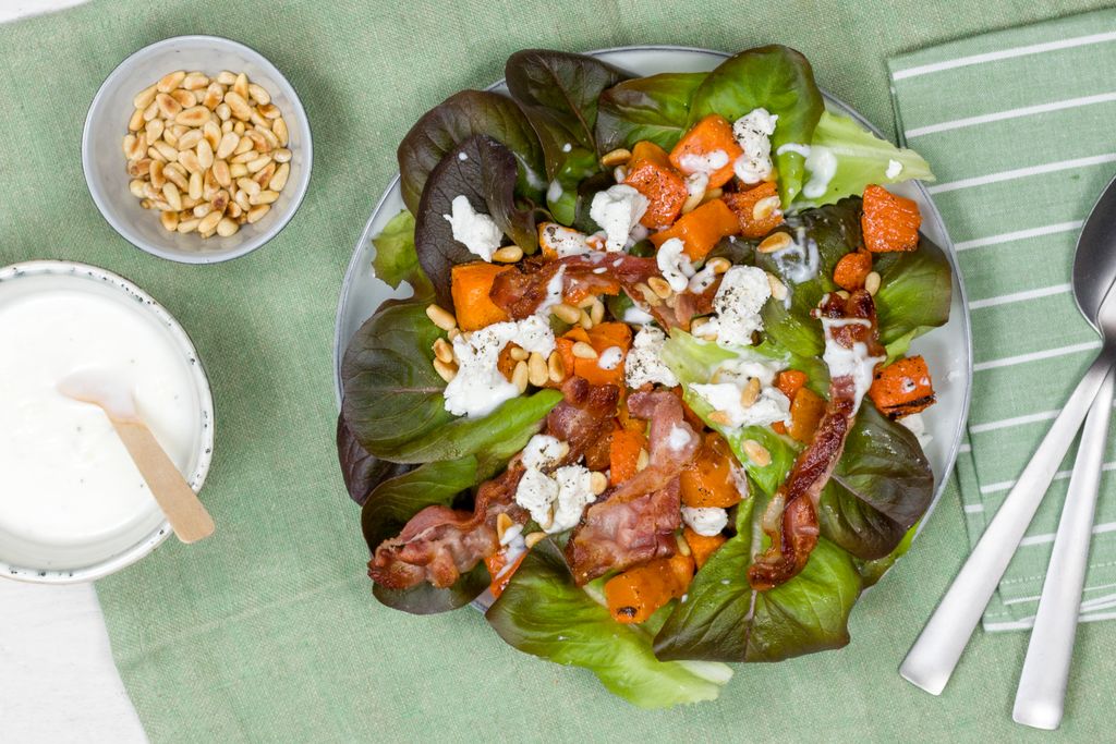 Roasted butternut squash salad with Salanova® butter lettuce