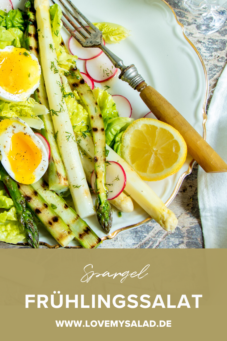 Frühlingssalat mit weißem und grünem Spargel | Love my Salad
