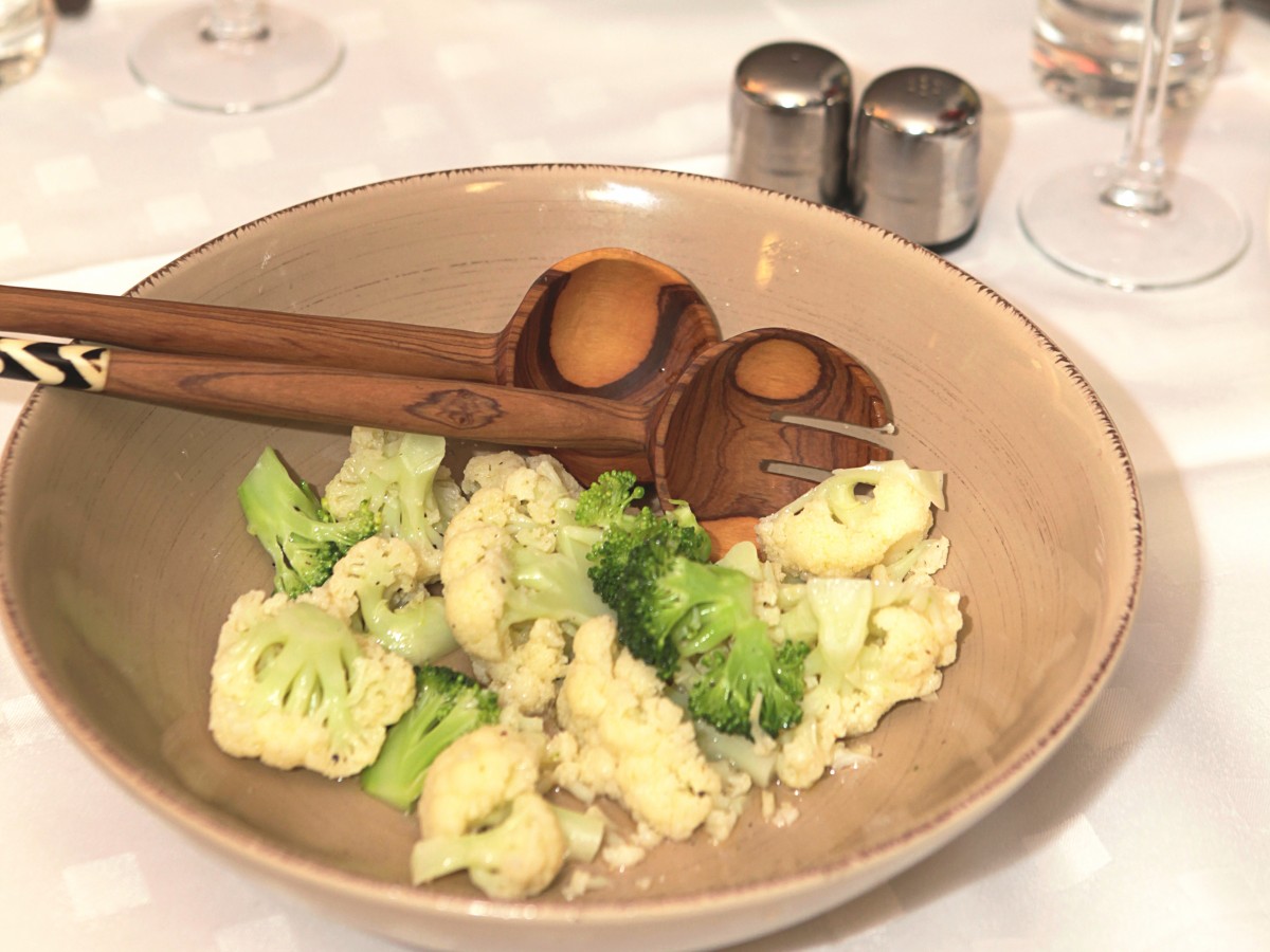 warm cauliflower and broccoli salad