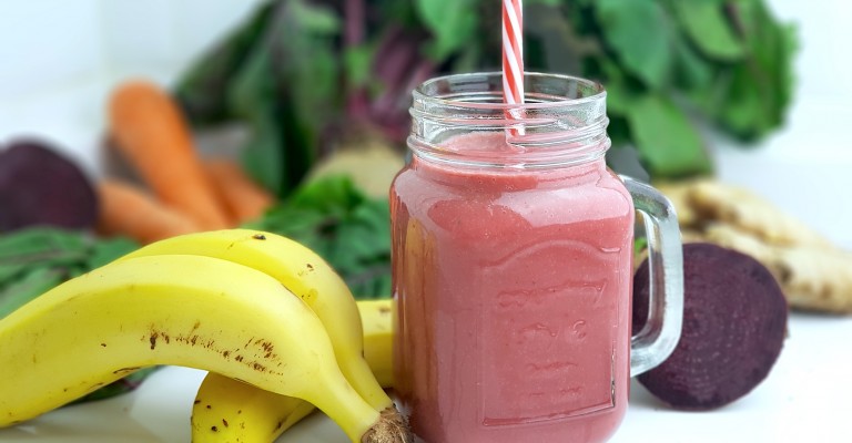 Batido de avena, remolacha, plátano y canela | Love my Salad