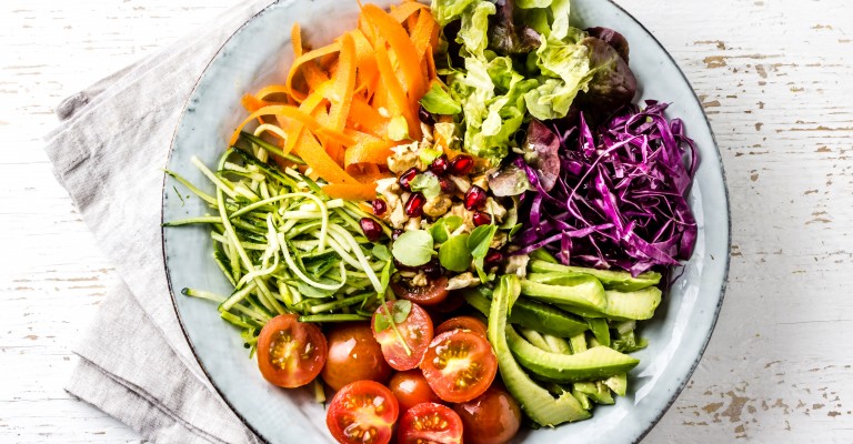 Colourful salad bowl