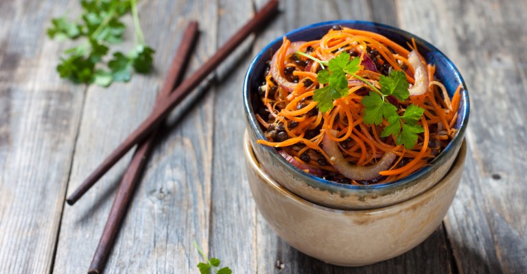 Korean Carrot Salad with Coriander - Alyona's Cooking