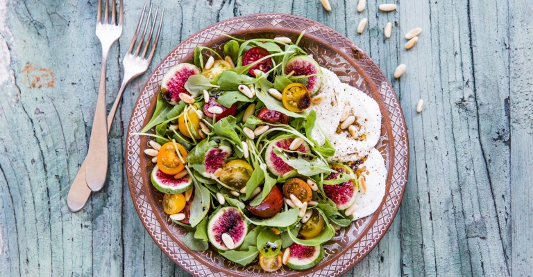 Rucola Salade Met Vijgen Tomaatjes En Mozzarella Love My Salad