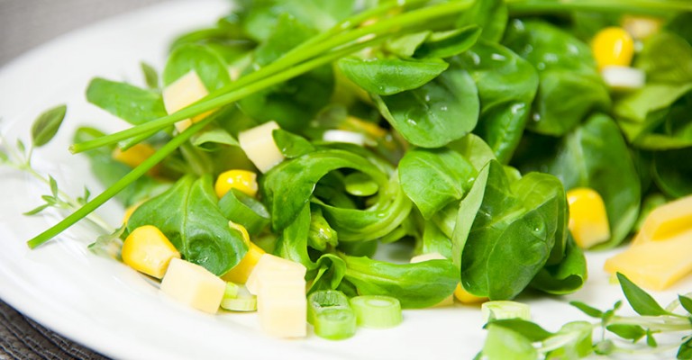 Sweet Corn Salad With Gouda And Lambs Lettuce Love My Salad