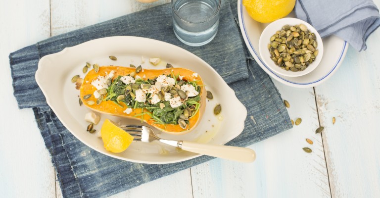 Roasted Butternut Squash With Spinach Feta Love My Salad