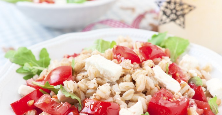 Spelt Salad With Cherry Tomatoes And Fresh Feta Cheese Love My Salad