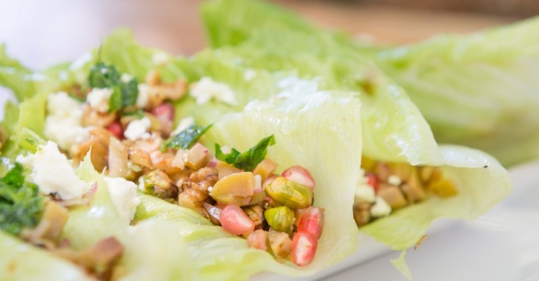 Orientalischer Salat Serviert Im Salatblatt Love My Salad