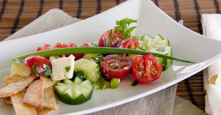 Tomato And Goat Cheese Salad With Crisp Tortillas Love My Salad