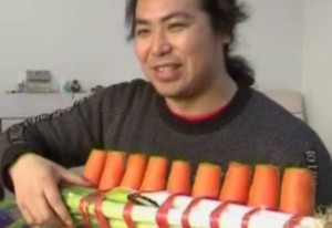 Chinese brothers turn vegetables into musical instruments