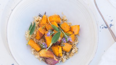 Arroz integral con calabaza especiada