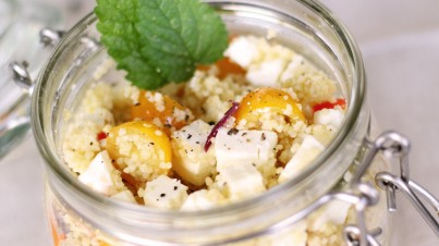 Tabouleh (Tabbouleh) salad with cherry tomatoes 