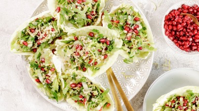 Taboulé in mini salad cabbage leaves 