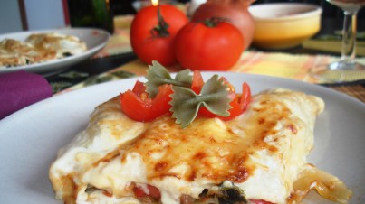 Canelones de pisto