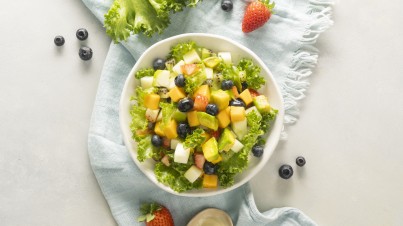 Salad hoa quả trộn xà lách thủy tinh 