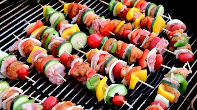 BBQ groentespiesjes