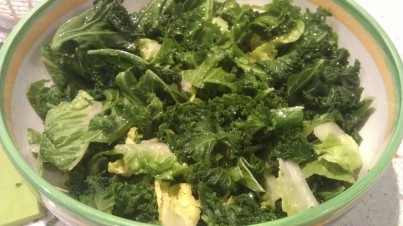 Cos and kale salad