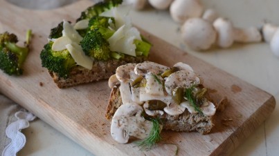 Bruschette light con verdure