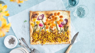 Easter vegetable tart