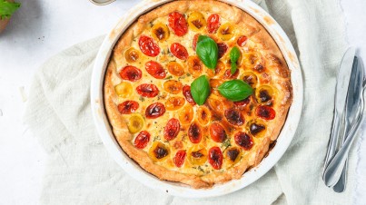 Easy quiche recipe with tomatoes 
