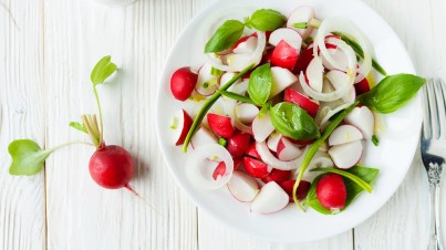 Marinated radish salad