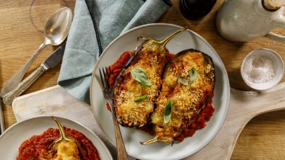 Gefüllte Auberginen mit Hackfleisch