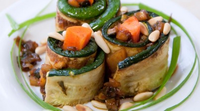 Roulés de courgettes