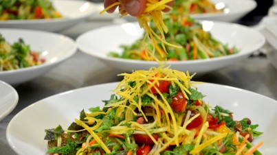 Green papaya and cucumber salad