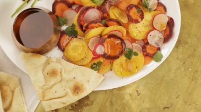 Indian carrot salad with radish, cumin & cinnamon 