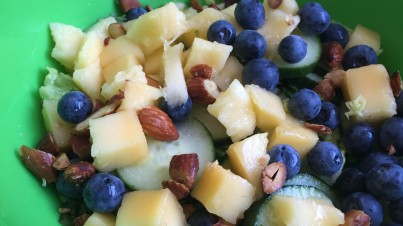 Mango and blueberry salad with balsamic vinaigrette
