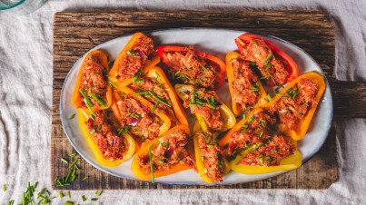 Stuffed mini peppers with tuna