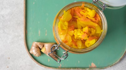 Mixed pickle with fresh vegetables 