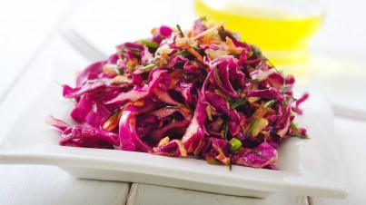 Frisse rodekool met sinaasappel en gember Frisse rodekool met sinaasappel en gember