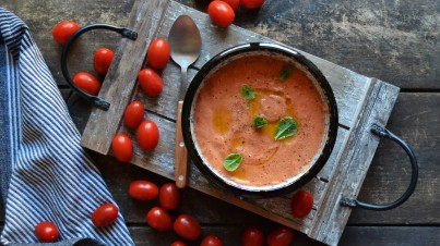 Gazpacho di pomodoro Solarino RZ con menta e sorpresa