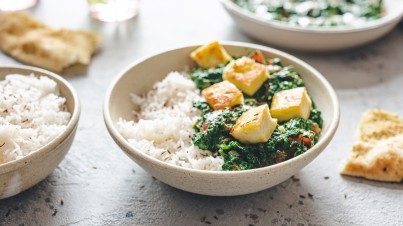 Vegetariánský palak paneer