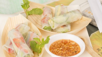 Vegetarian rice paper springrolls 