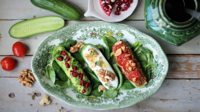 Stuffed snack cucumbers