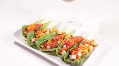 Salat-Schiffchen, gefüllt mit Sweet Palermo®-Salat