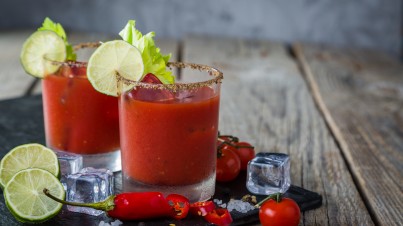 Spicy tomato cocktail (non-alcoholic)