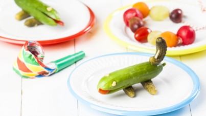 Cucumber crocodiles & vegetable necklaces 