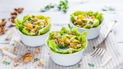 Salada de alho-poró e batata